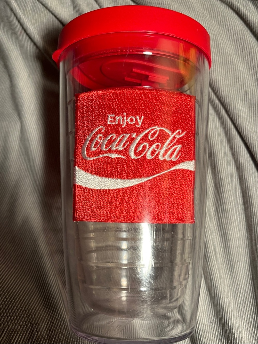 Tervis Coca-Cola Enjoy Coke 16 oz Insulated Tumbler Red Lid Made in USA
